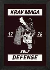 KRAV MAGA SELF DEFENSE Framed Wall Art Poster Canvas Print Picture