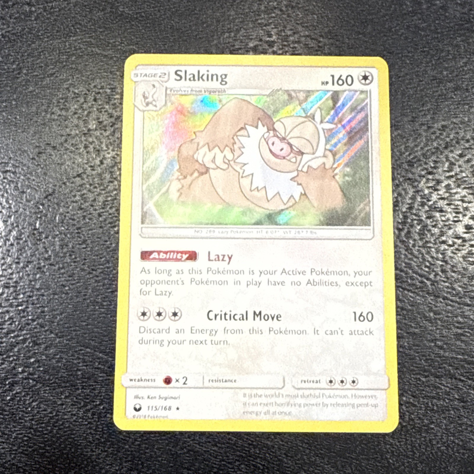 Pokemon - Slaking 115/168 Sm-Celestial Storm Holo (2018)