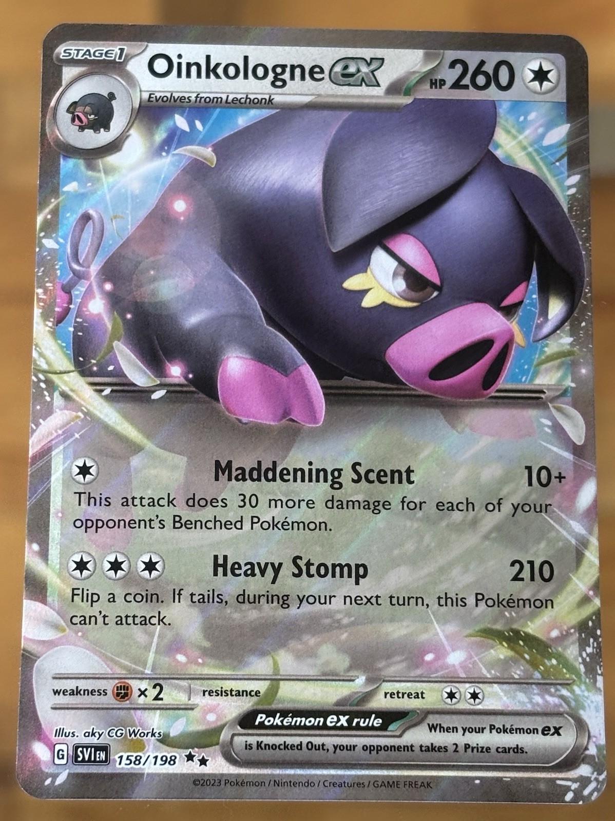 Oinkologne ex -  158/198 Scarlet & Violet Base Set Pokemon Card