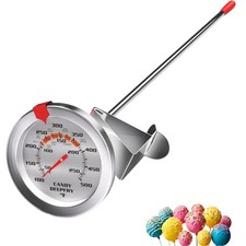ThankMeet 9 Inch Candy Thermometer,Stainless Thermometer-9'', Silver