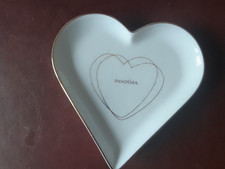 PANDORA  Heart Shaped Ceramic Trinket Bracelet Jewellery Dish 15cm