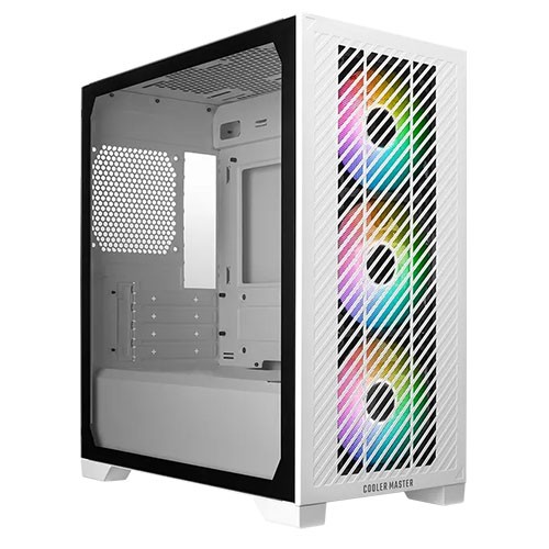 Cooler Master Elite 301 Gaming Case W/ Glass Side Micro Atx 3X Argb Fans Psu Shr - Picture 1 of 2