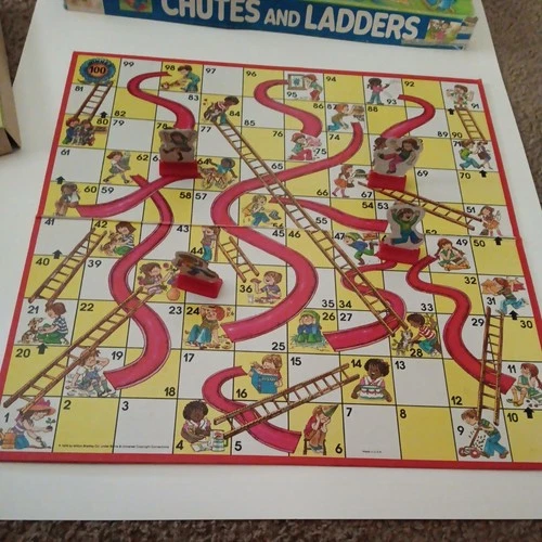 COMPLETE Vintage Milton Bradley Chutes And Ladders 1979 Board Game
