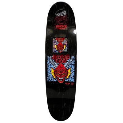 Santa Cruz x Stanger Things Hellfire Club 9'' Cruiser Skateboard Deck