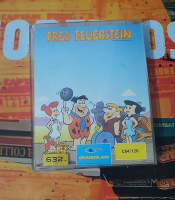 Fred Feuerstein (Grandslam 1988) Commodore C 64 (Tape, Box, Manual) works 8-bit