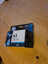 Genuine HP 63 Tri-Color Ink Cartridge - Sealed Package - Expires 07/2022