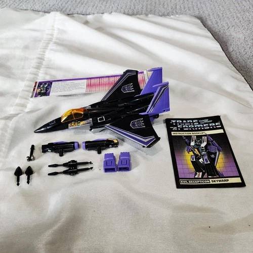 Vintage G1 Transformers SKYWARP w/ Accessories-Tech Spec-Instructions