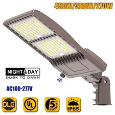 450W LED Parking Lot Light Dusk-to-Dawn Outdoor Street Shoebox Pole Lamp 63000LM