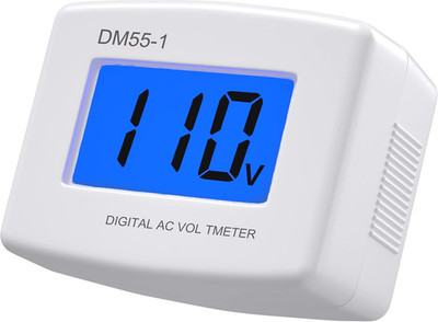 Eversame Flat US Plug AC 80-300V LCD Digital Voltmeter Voltage Measuring Monitor