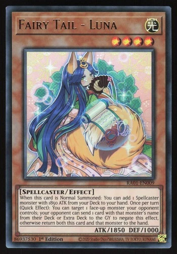 Fairy Tail - Luna - RA01-EN009 - Ultra Rare - 1st Edition Yugioh