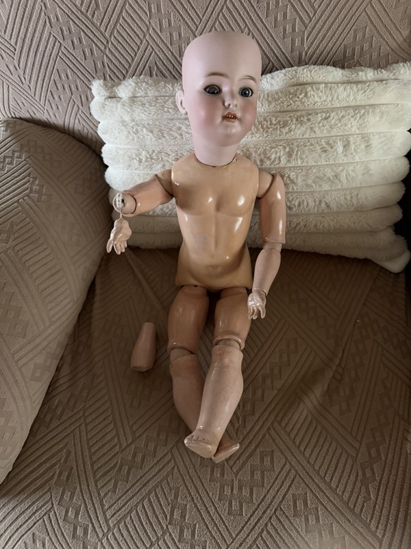 antique bisque head doll 24” CM BERGMAN AND SIMON HALBIG 10  Project Doll