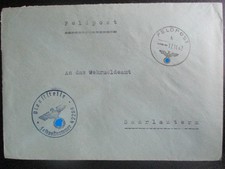 X4697 Umschlag FPNr. 42289 vom 17.11.43 an  WMA Saarlautern