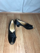 Daniel Greon Black Satin Heeled Slipper uk size 4