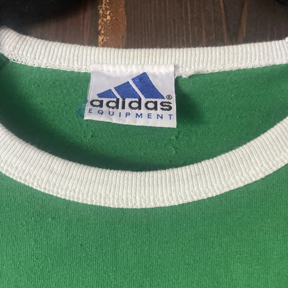 Vintage Small Adidas Shirt Green Short Sleeve - Image 2 of 4
