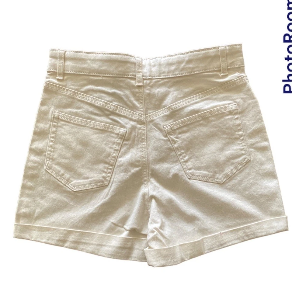 Pantalones cortos de jean blancos talla 14 H&M para niñas nuevos con etiquetas Foto 2 de 4