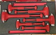 New Snap On 6 Piece Soft Grip Dead Blow Hammer Master Set HBBD6FR Foam, NO box