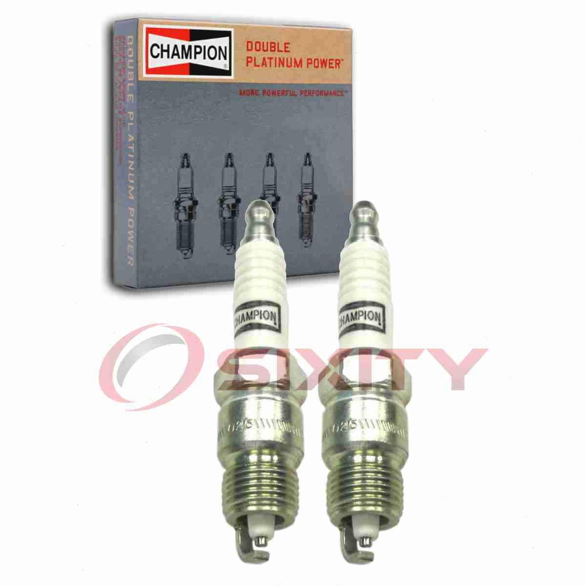 2 pc Champion Double Platinum 7018 Spark Plugs for RV17PMP4 HGR9BQP APP25 px