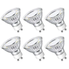 LE GU10 LED Light Bulbs Non-Dimmable, 5000K Daylight White GU10 Bulb Replacem...
