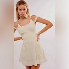 Free People Cream Mini Dress Xs Retail $128