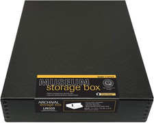 Archival 11 X 14 X 3 Inches Museum Archival Storage Box, Drop Front Design, Acid