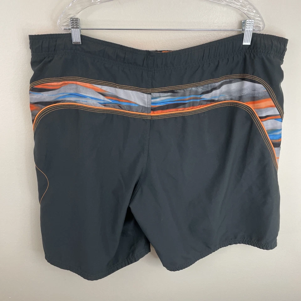Bañador Nike para hombre 2XL XXL 44 negro y naranja con cordones bolsillos en la cintura Foto 2 de 4