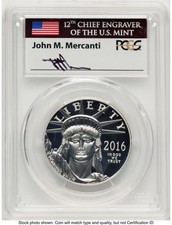 2016-W Proof Platinum Eagle 1 oz FDI John PCGS PR70 Mercanti 2352.00 per troy oz