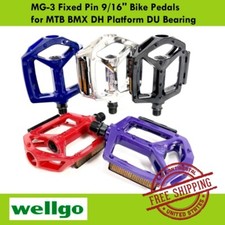 WELLGO MG-3 Fixed Pin 9/16'' Bike Pedals for MTB BMX DH Platform DU Bearing