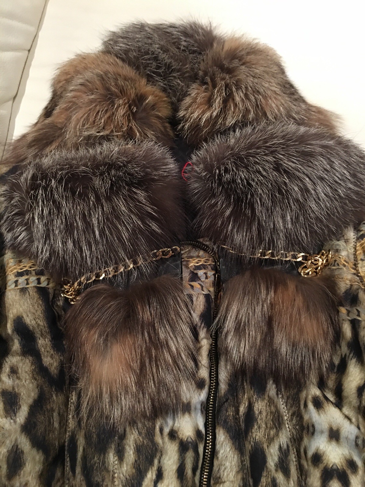 Roberto Cavalli Down Jacket with a Silver Fox - image 1