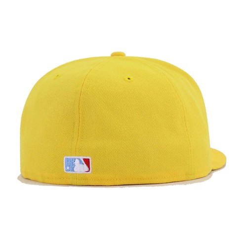 Seattle Mariners New Era 59FIFTY Canary Yellow Warm Sunshine Fitted Hat 7 3/8 - Picture 4 of 5