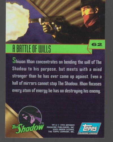 Shadow #62 A Bittle of Wills 1994 'CRIME FIGHTER' - Picture 2 of 2