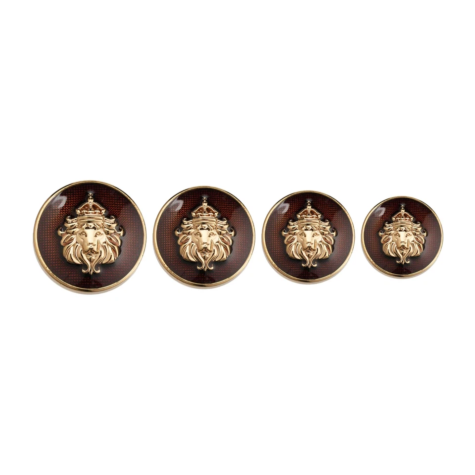 5pcs Royal Lion Head Metal Button, Vintage Style Brass Button for Jacket, Sewing - Image 3 of 3