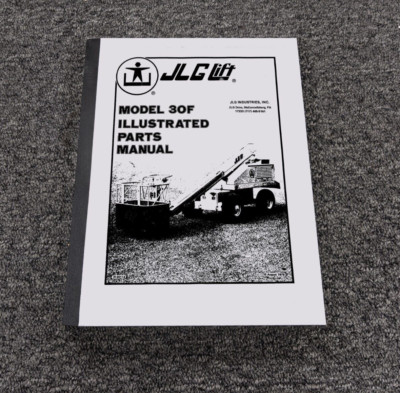JLG 30F 30 F Telescopic Aerial Boom Lift Parts Catalog Manual Book