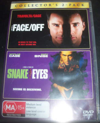 Face Off / Snake Eyes (Nicholas Cage) (Australia Region 4) DVD   New