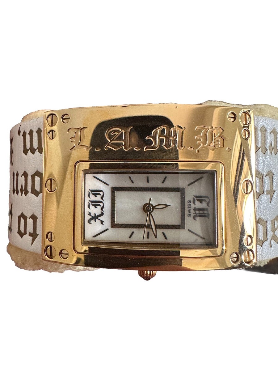 Vintage L.A.M.B Ladies Quartz Watch by Gwen Stefani - NEW with BOX RARE‼️L.A.M.B. Gwen Stefani Ladies Quartz White + Gold  main image 2