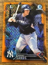 2016 Bowman Chrome Prospects 1st Orange Shimmer Refractor Donny Sands #BCP173 RC