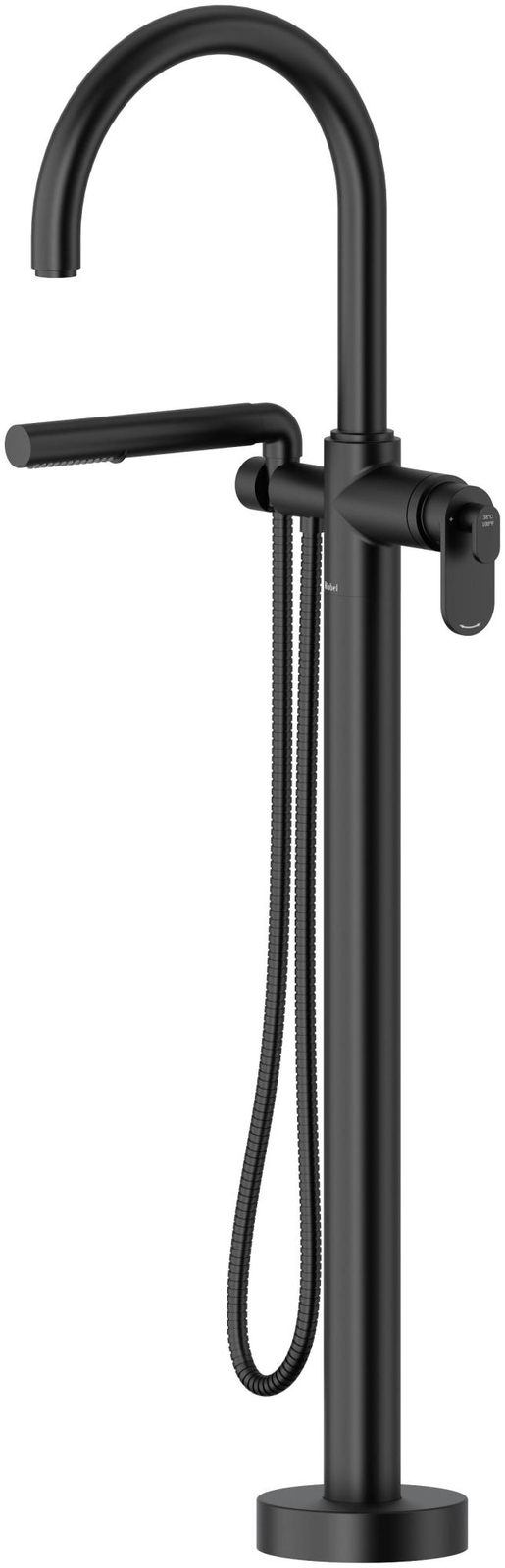 Riobel TAA39 Arca Floor Mounted Thermostatic Tub Filler - Black