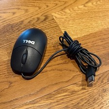 Dell M-UK USB Wired 3 Button Ball Mouse w/ Scroll Wheel Gray Genuine Original