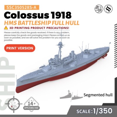 MRY-SFW 1/350  Model Kit HMS Colossus Battleship 1918 Full Hull