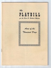 Original Playbill 1949 Anne of the Thousand Days Rex Harrison at the Shubert