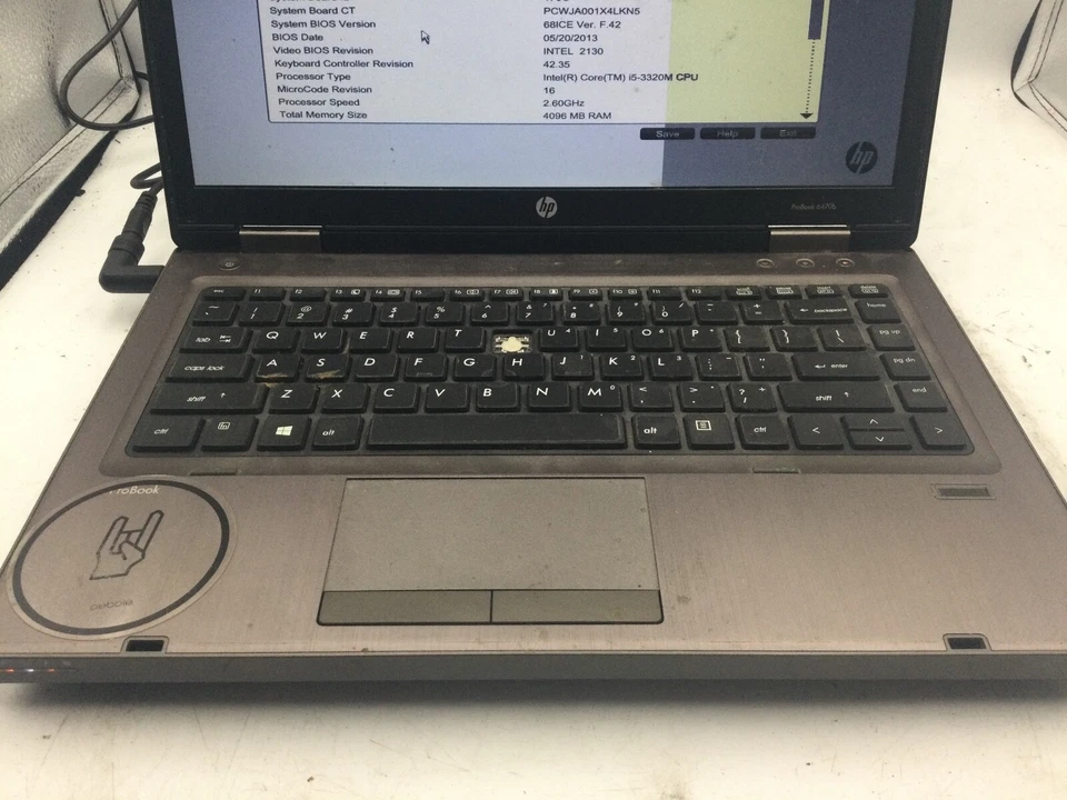 HP PROBOOK 6470B - BOOTS TO BIOS -  INTEL I5 3320 - 4GB RAM - 14" - READ DESC-BB - Image 3 of 4