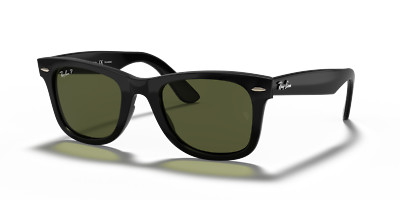 Ray-Ban Wayfarer Ease Polished Black/G-15 Green Polarized 50 mm Sunglasses
