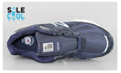 New Balance 990 v4 width:D Shoes Mens Blue Gray Suede Sneakers