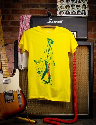 Vintage Mick Jagger Bootleg Concert T Shirt 70s Yellow XS | eBay 