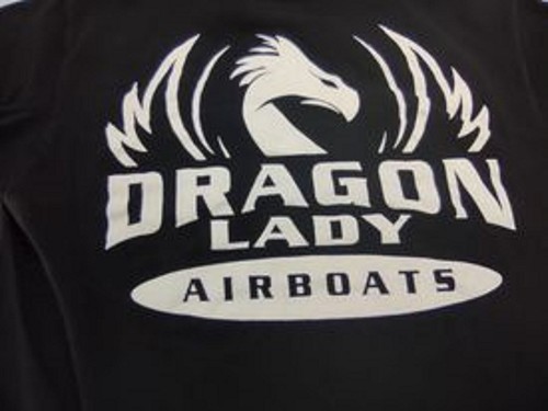 Gildan Activewear T-Shirt With Dragon Lady Airboats Design Size Small - Picture 4 of 5