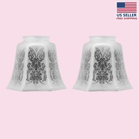 2 Lamp Shades Frosted Glass Tulip Shade 4 1/8h | Renovator's Supply on sale 2 Lamp Shades Frosted Glass Tulip Shade 4 1/8h | Renovator's Supply on sale