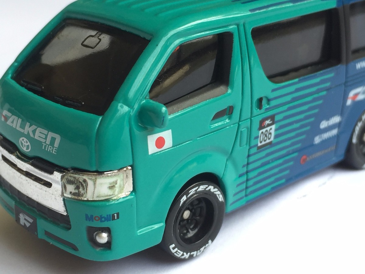 1:64 Toyota Hiace Falken diecast same Tomica Hot Wheels size - New