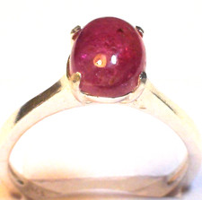 2.15 ct 100 NATURAL CHERRY PINK RUBELLITE TOURMALINE RING 925 SILVER.SIZE 8.0.
