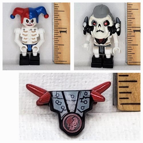 LEGO Minifigure 3 PC LOT Ninjago Kruncha Krazi Armor Cracked Skull Breastplate - Picture 2 of 13