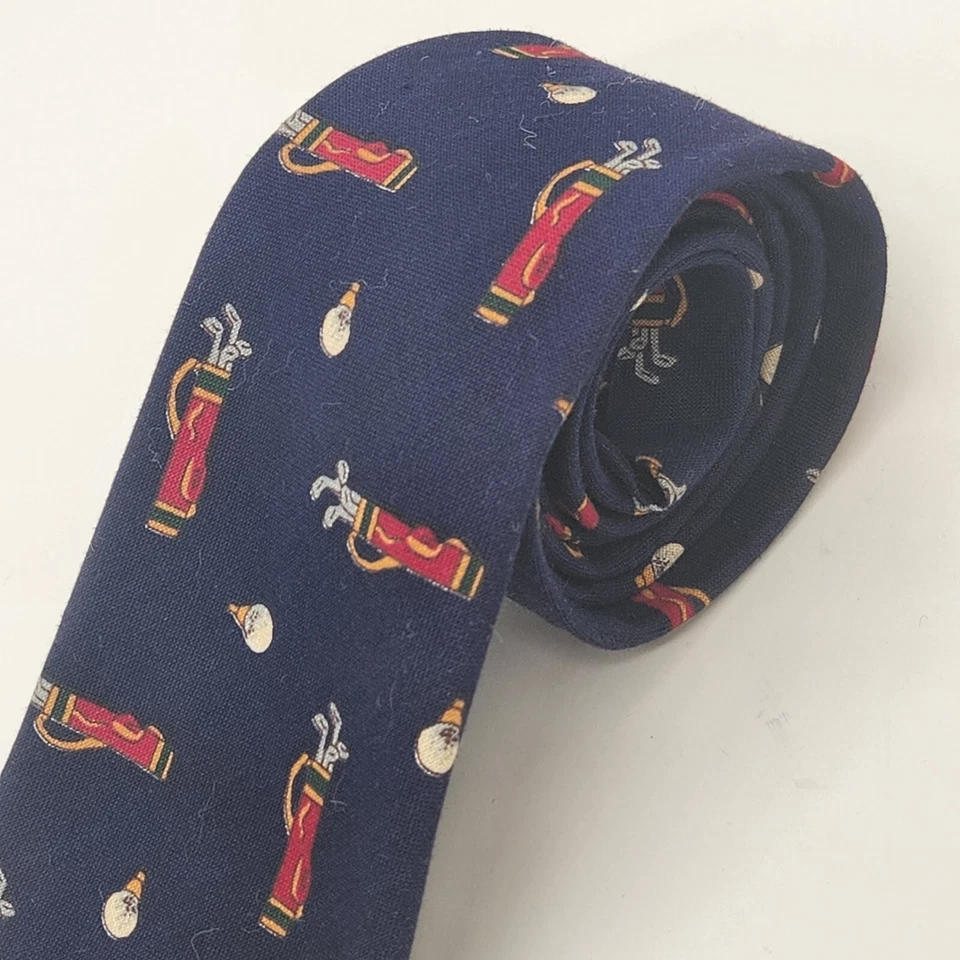 Corbata de golf Vera Bradley azul marino 100 % algodón Indiana novedad Hecha en EE. UU. Foto 4 de 4