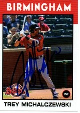 Trey Michalczewski 2016 Birmingham Barons Signed Card